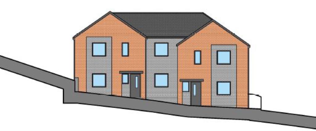Lot: 53 - FREEHOLD SITE WITH PLANNING FOR EIGHT DWELLINGS - Units 5 & 6 Proposed North Elevation